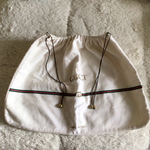 Gucci Authentic Drawstring 100% Cotton Dustbag with Signature Brass GG Balls - Picture 7 of 14